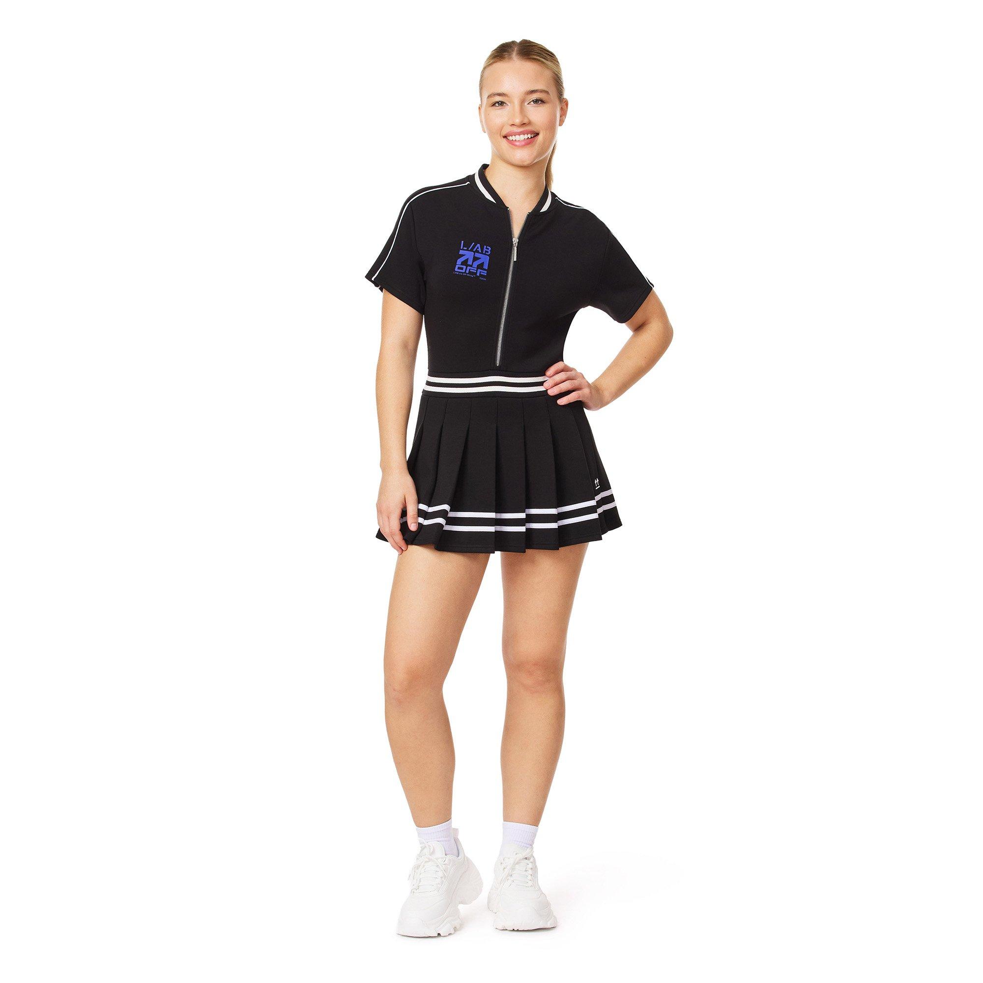 L/AB c/o Off-White Women's Pleated Tennis Dress - BLACK